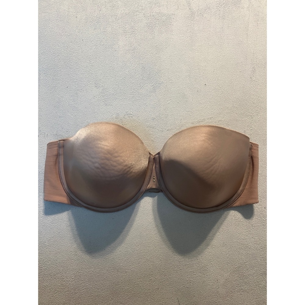 Victorias Secret BioFit Multi-Way Strapless Bra Beige Nude 38D Underwire 236990